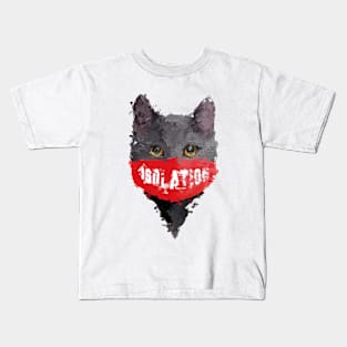 Cat quarantined Kids T-Shirt